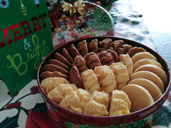 Close-up of sweet food in market