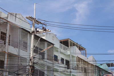 Low angle view of buildings against sky