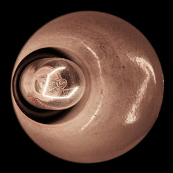 High angle view of coffee on black background