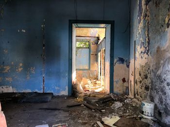 Interior of abandoned house