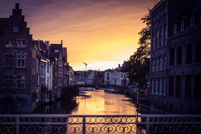 Canal at sunset