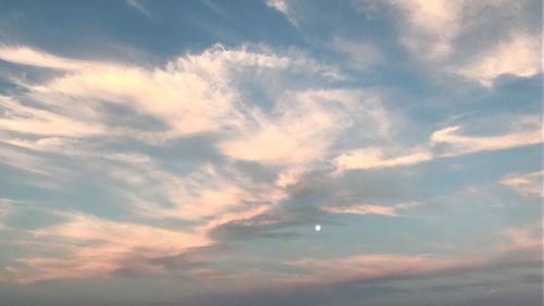 Low angle view of clouds in sky