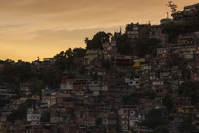 Old brazilian town during sunset