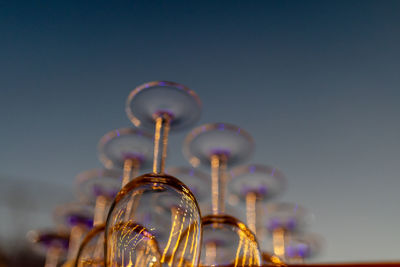 Low angle view of chandelier