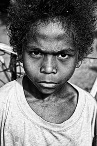 Close-up portrait of a serious man