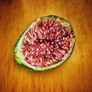 Close-up of fruit on cutting board