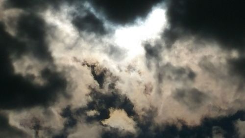 Low angle view of cloudy sky