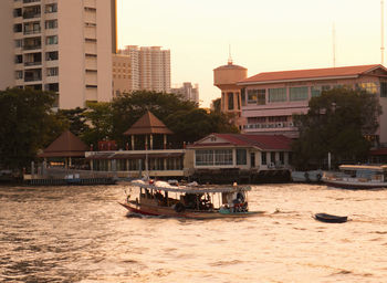 Boats in sea