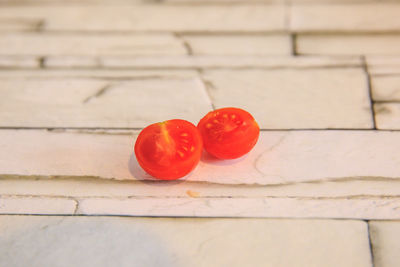 Close-up of strawberry on table