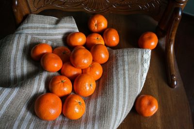 Close-up of orange pumpkins on table