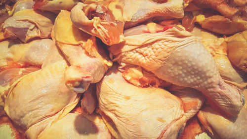 Full frame shot of fish for sale in market