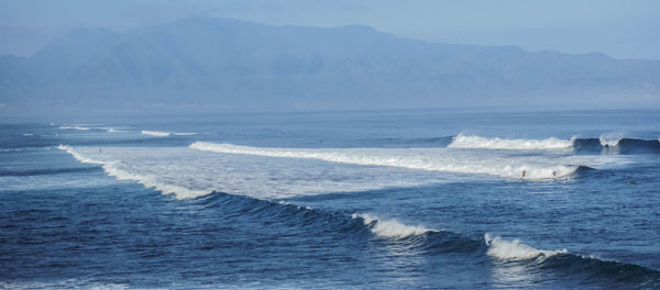 View of waves in sea