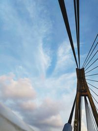 Low angle view of bridge against sky