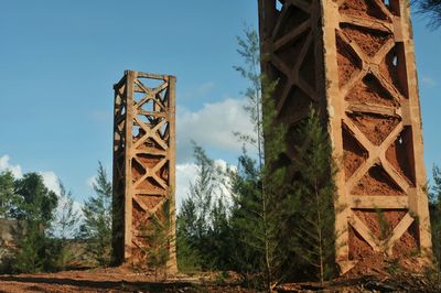 Low angle view of built structure against sky