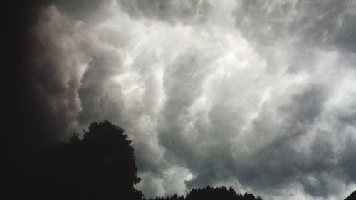 Low angle view of storm clouds in sky