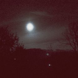 Low angle view of moon at night