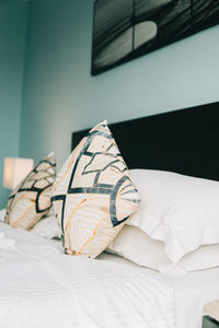 Man relaxing on bed at home