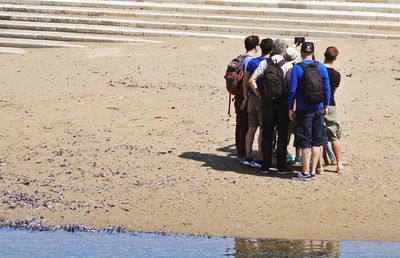 View of tourists photographing