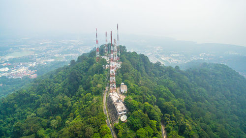 High angle view of cityscape