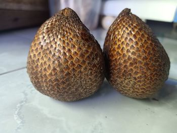 Close-up of fruits on table