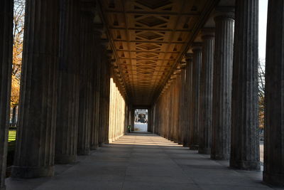 Empty corridor of building