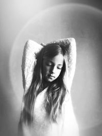 Portrait of young woman