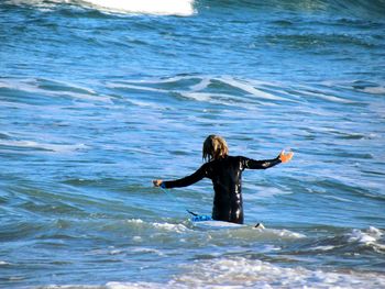 Full length of man on beach