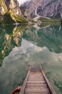 Scenic view of lake and mountains