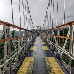 View of suspension bridge against sky