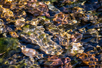 Full frame shot of rocks and sea