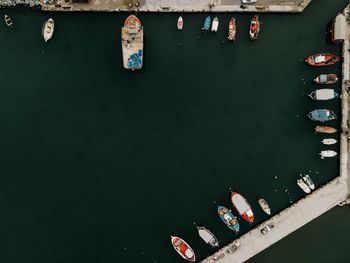 Bird eye view of gritsa port in litochoro greece