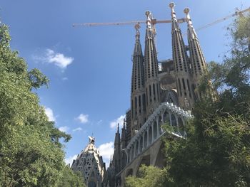 Low angle view of historical building against sky