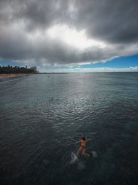 Scenic view of sea against sky