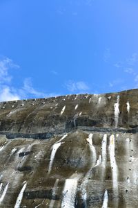 Scenic view of landscape against sky during winter