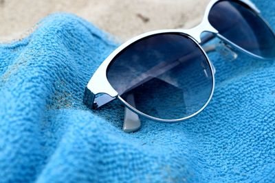 Close-up of sunglasses on table