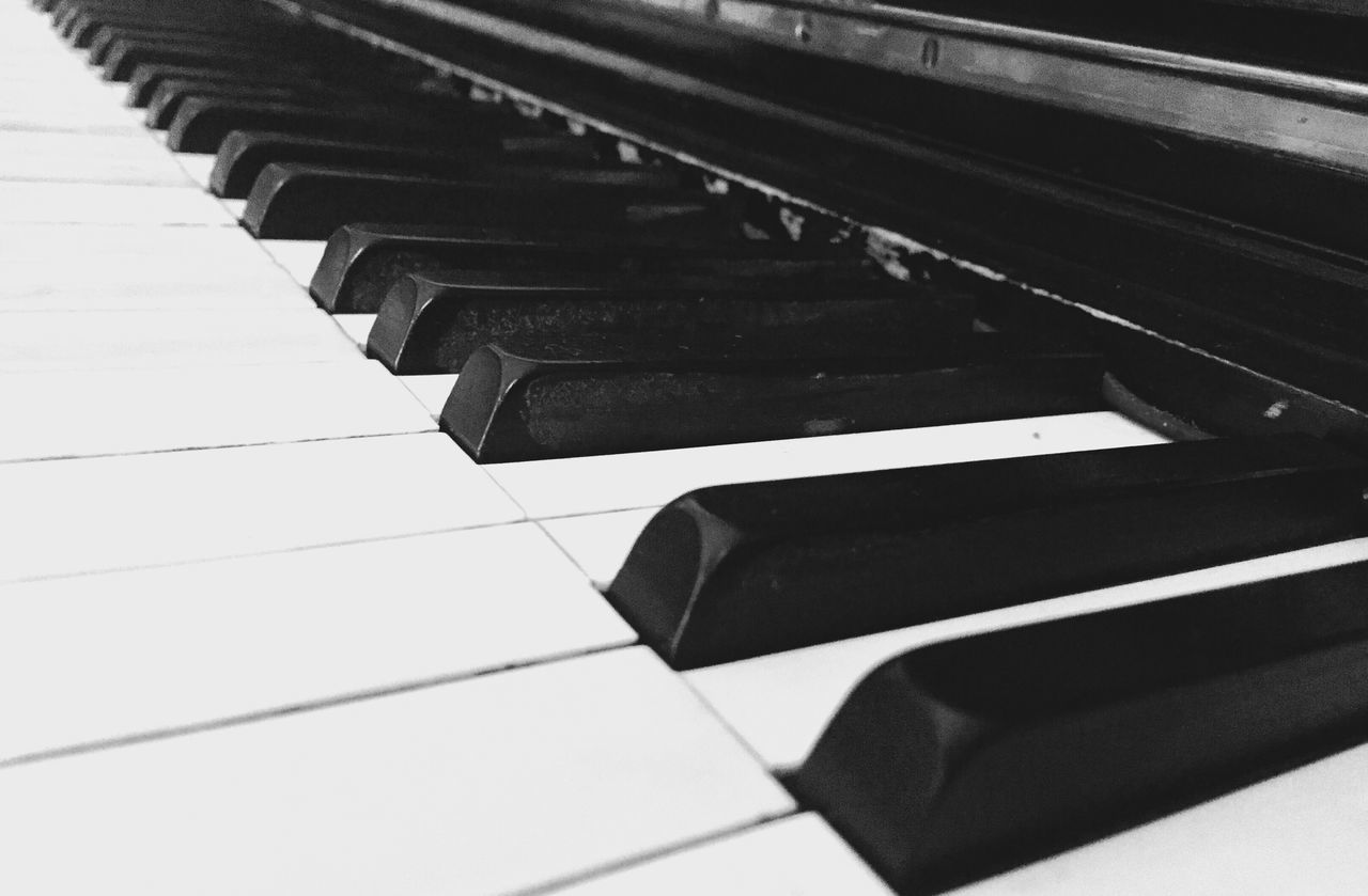 music, piano key, arts culture and entertainment, piano, musical instrument, no people, close-up, indoors, day