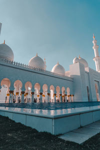 View of temple building against sky