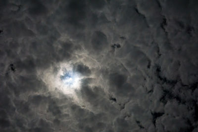 Low angle view of storm clouds in sky
