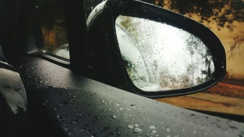 Close-up of wet window