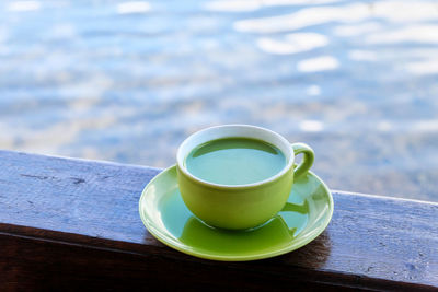 Close-up of coffee on table