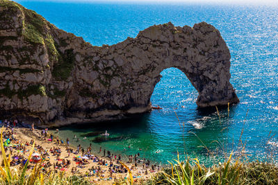 Rock formation on sea shore