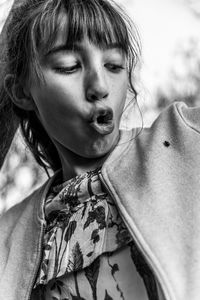 Close-up portrait of a girl