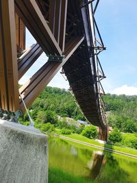 Low angle view of bridge against sky