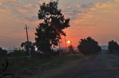 Road at sunset