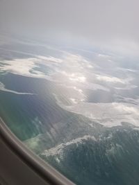 Aerial view of sea seen from airplane