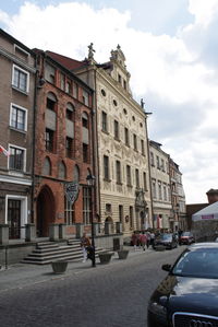 View of buildings along road