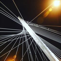 Low angle view of cables against sky