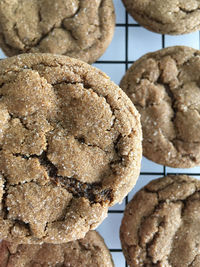 Close-up of cookies on table