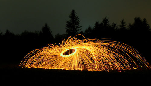 Light trails at night