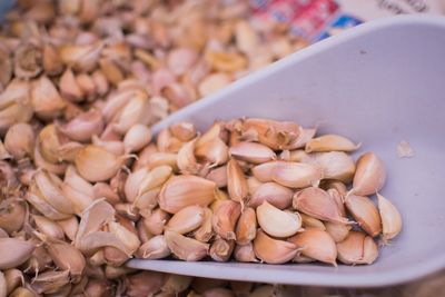 Close-up of garlic for sale in market